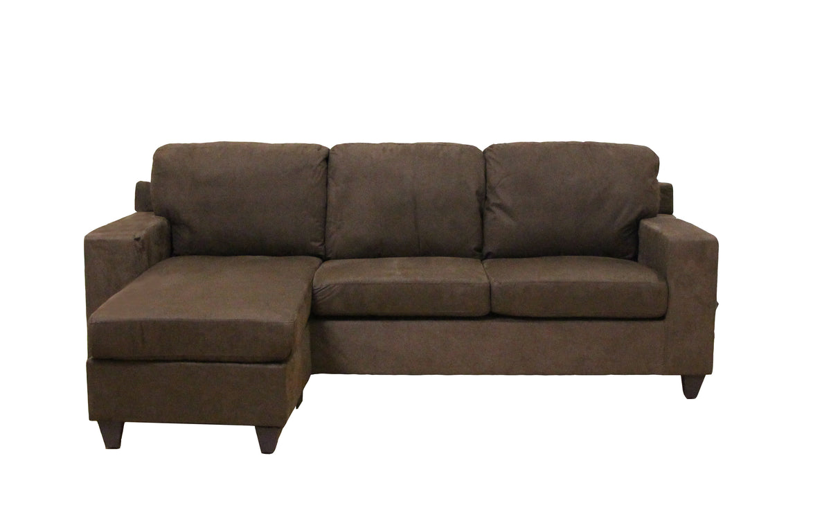 ACME Vogue Sectional Sofa, Chocolate MicrofiberACME Vogue Sectional Sofa, Chocolate Microfiber - YuppyCollections