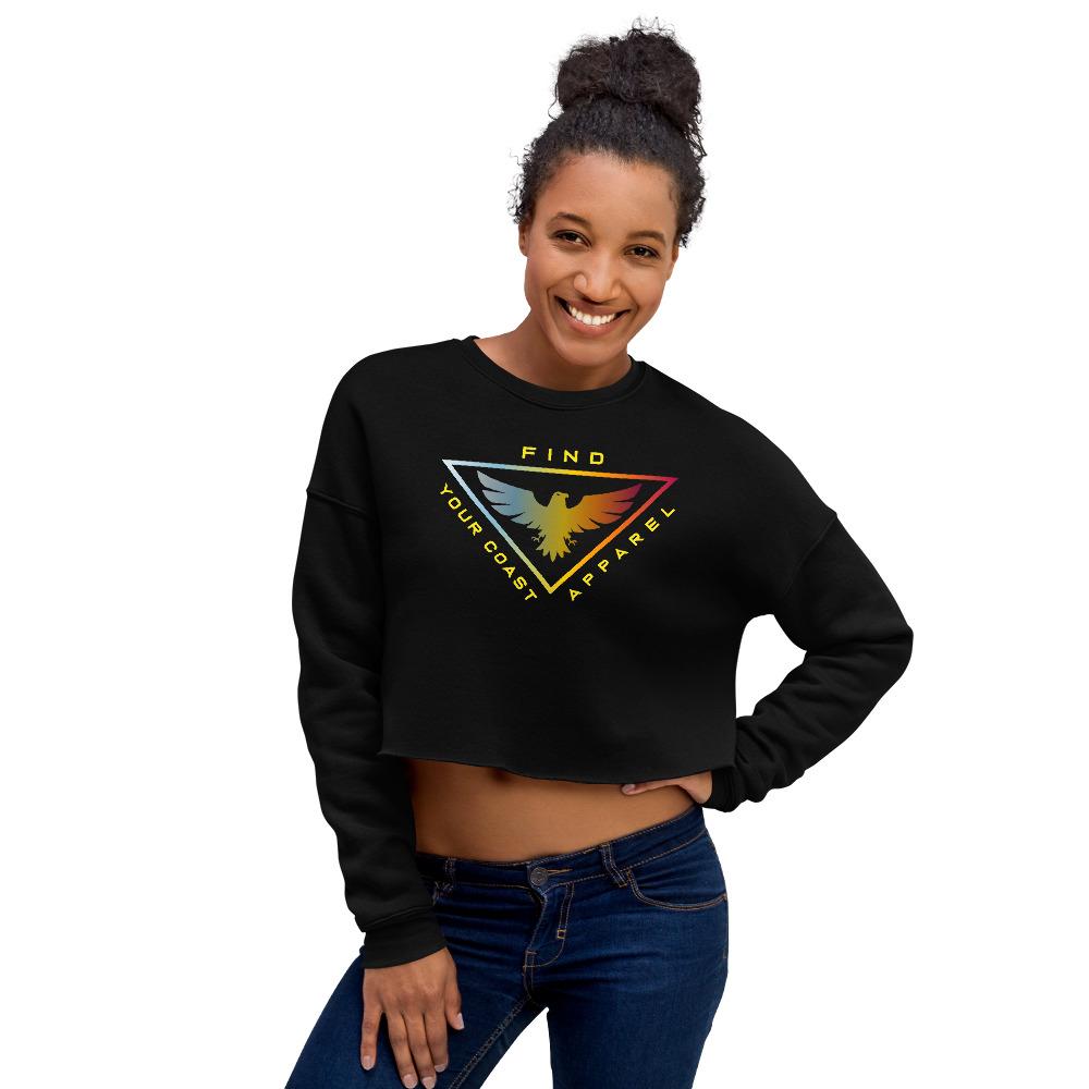 Women's FYC Cropped Cotton Fleece Sweatshirt - YuppyCollections