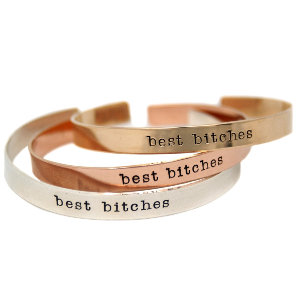 "Best Bitches" - Cuff Bracelet - YuppyCollections