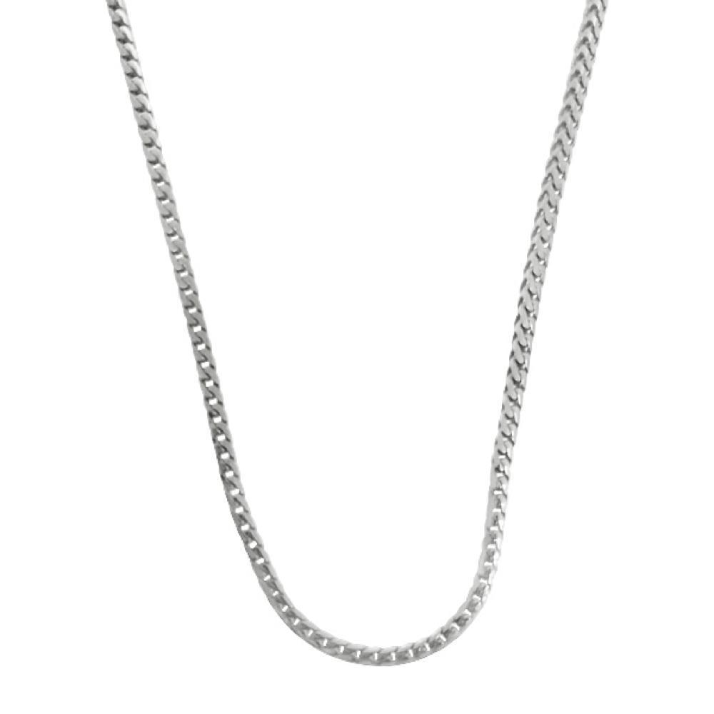 .925 Sterling Silver 1.5MM Franco Chain Rhodium - YuppyCollections