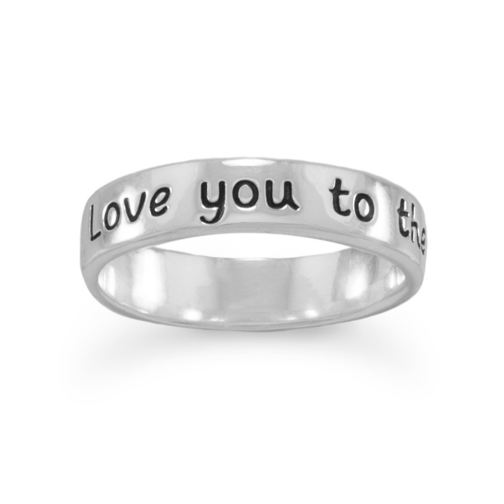 "Love you to the moon and back" Ring - YuppyCollections