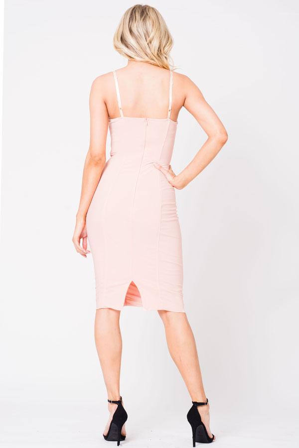 Spaghetti Straps Mesh Midi Dress - YuppyCollections