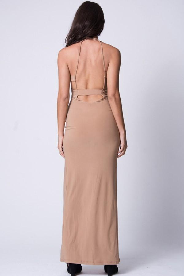 DOUBLE SLIT MAXI DRESS - YuppyCollections