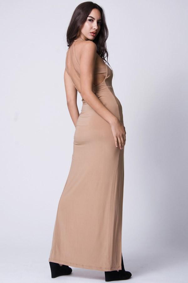 DOUBLE SLIT MAXI DRESS - YuppyCollections