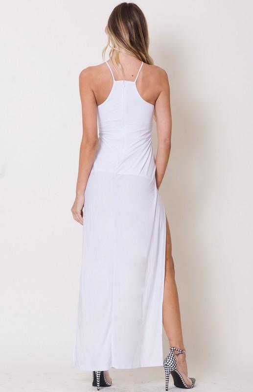 DOUBLE SLIT MAXI DRESS - YuppyCollections