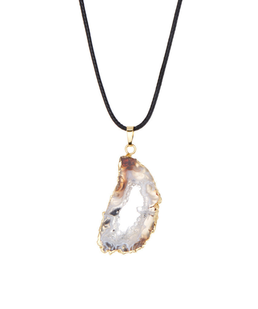 Druzy Geode Pendant Necklace - YuppyCollections