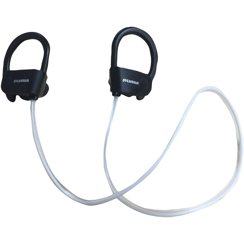 SYLVANIA(R) SBT317-BLACK In-Ear Bluetooth(R) Sport Headphones with Microphone & LED Light-up Headband - YuppyCollections