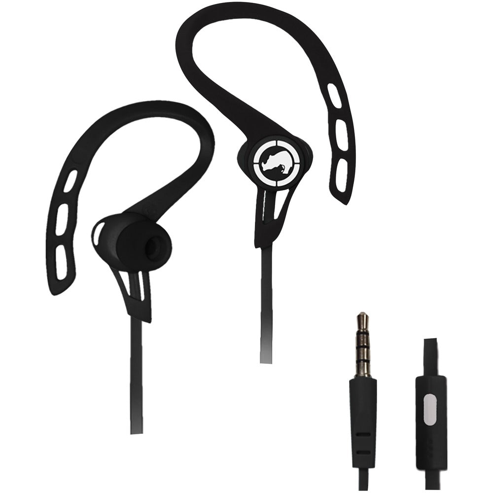 Ecko Unltd.(R) EKU-RSH-BK Rush Sport Earbuds with Microphone (Black) - YuppyCollections