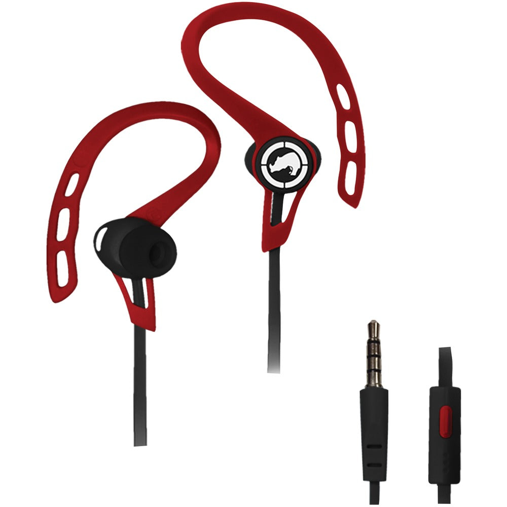 Ecko Unltd.(R) EKU-RSH-RD Rush Sport Earbuds with Microphone (Red) - YuppyCollections