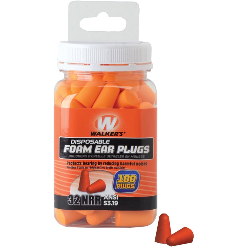 Walker's Game Ear(R) GWP-FP-50PK Foam Ear Plugs, 100-ct Jar - YuppyCollections