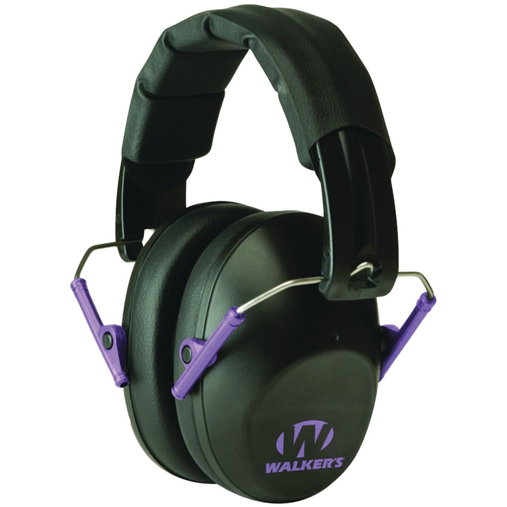 Walker's Game Ear(R) GWP-FPM1-BKPU PRO Low-Profile Folding Muff (Black/Purple) - YuppyCollections