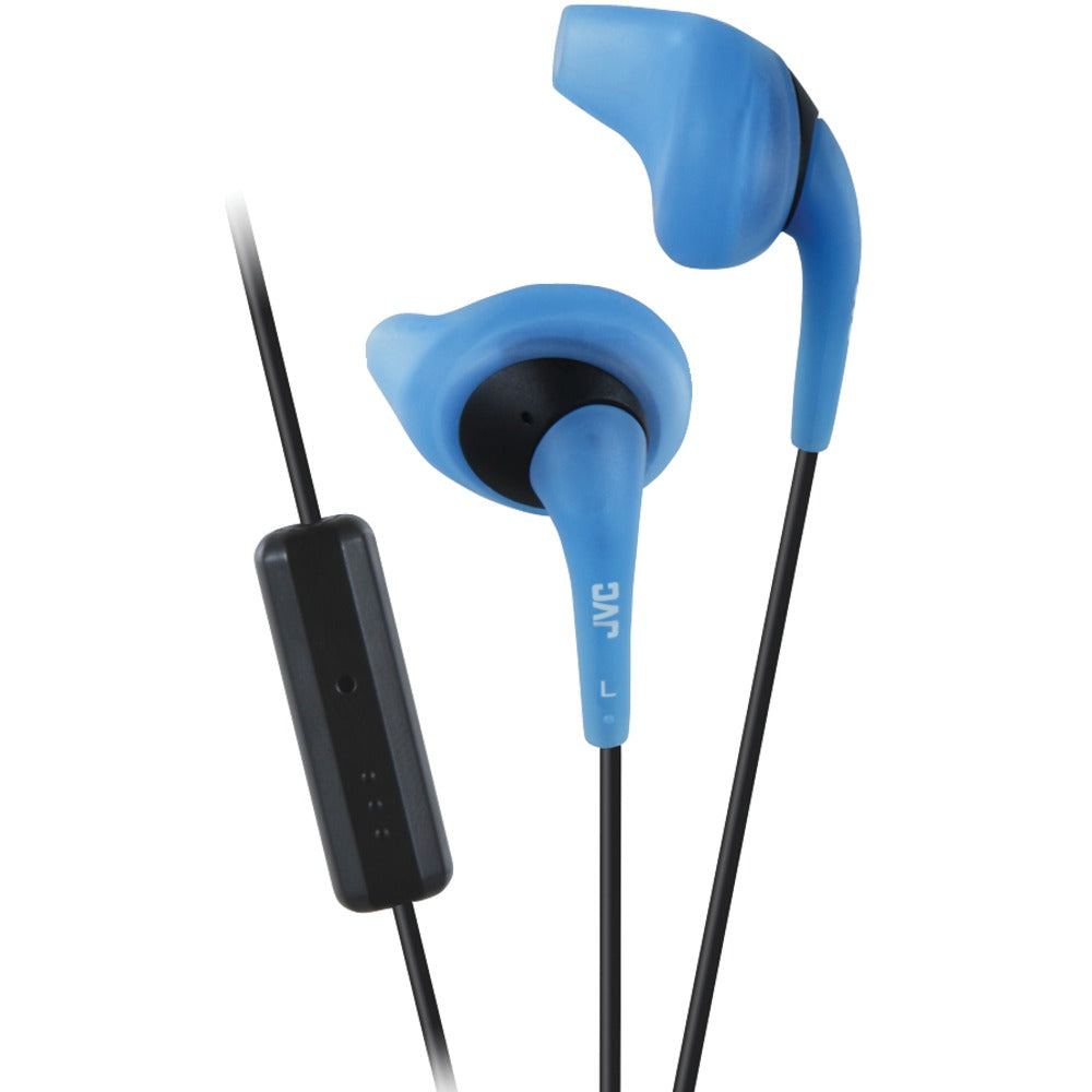 JVC(R) HAENR15AM Gumy(R) Sports Earbuds with Microphone (Blue) - YuppyCollections