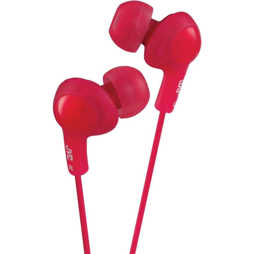 JVC(R) HAFR6R Gumy(R) Plus Earbuds with Remote & Microphone (Red) - YuppyCollections