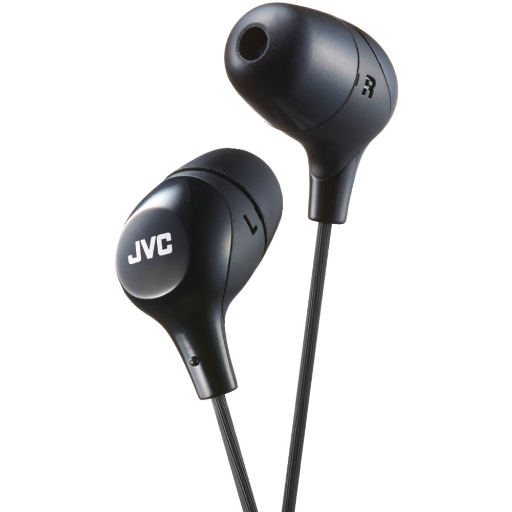 JVC(R) HAFX38B Marshmallow(R) Inner-Ear Headphones (Black) - YuppyCollections