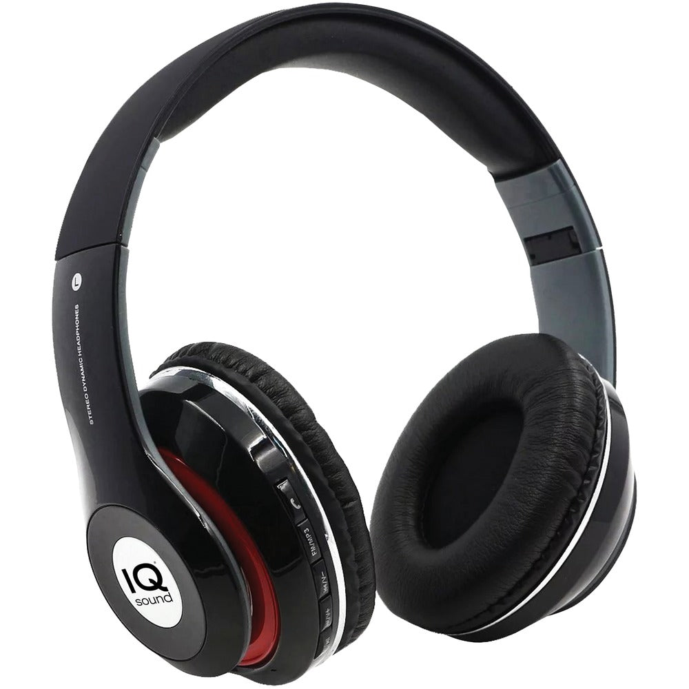 IQ Sound(R) IQ-130BT- BLK Bluetooth(R) Over-Ear Headphones with Microphone (Black) - YuppyCollections