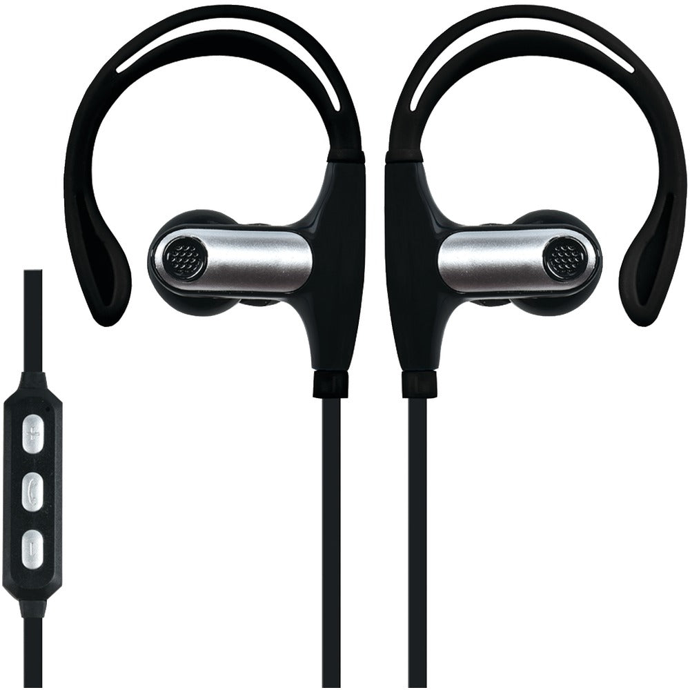 Supersonic(R) IQ-131BT-BLACK Sweatproof Bluetooth(R) Sport Earbuds with Microphone (Black) - YuppyCollections