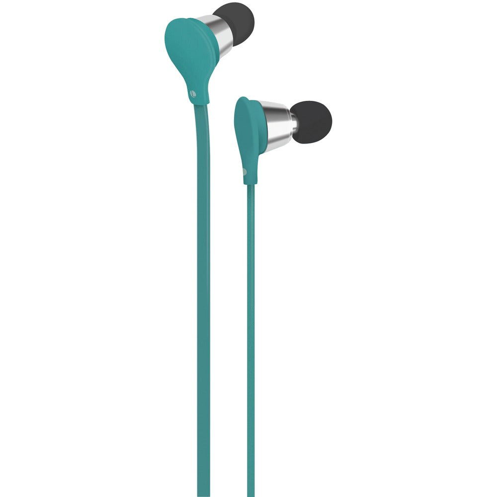 AT&T(R) EBM01-Turquoise Jive Noise-Isolating Earbuds with Microphone (Turquoise) - YuppyCollections