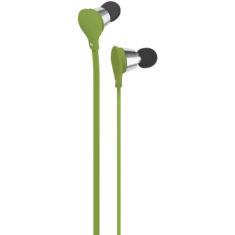 AT&T(R) EBM01-Green Jive Noise-Isolating Earbuds with Microphone (Green) - YuppyCollections