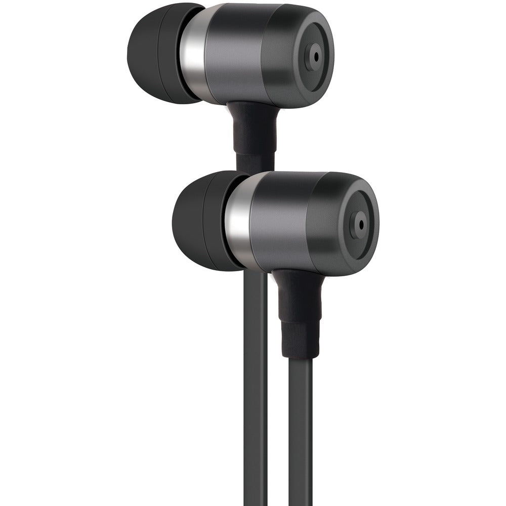 AT&T(R) PE50-GRY PE50 In-Ear Stereo Earbuds with Microphone (Gray) - YuppyCollections