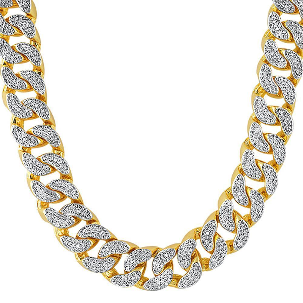 22MM Thick Gold CZ Cuban Chain - YuppyCollections