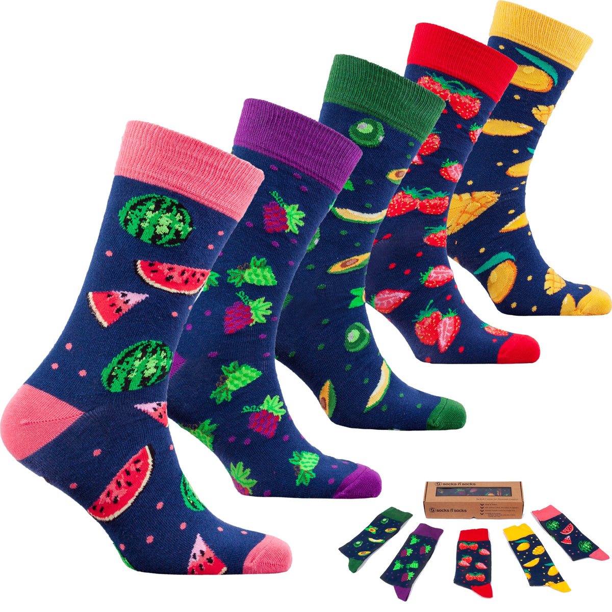 Fresh Fruits Socks - YuppyCollections