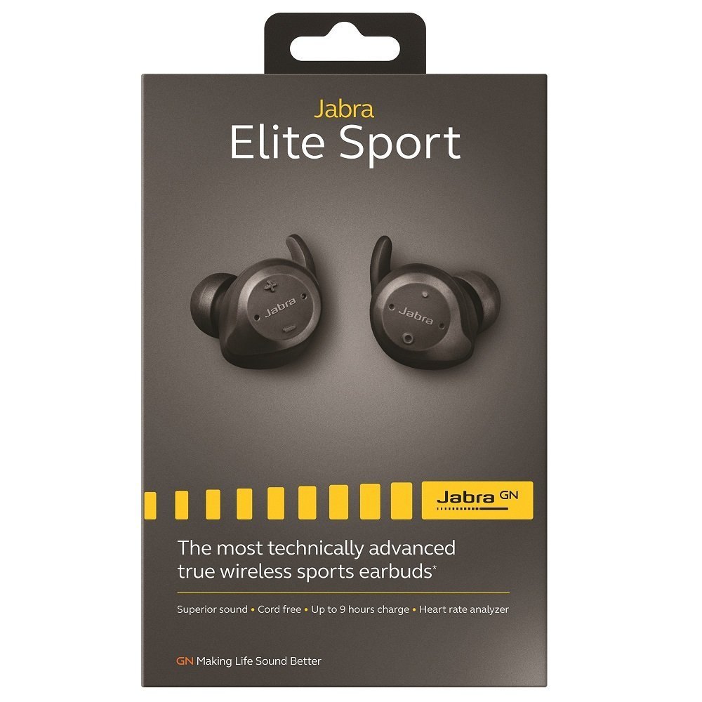 Jabra Elite Sport True Wireless Waterproof Fitness & Running Earbuds with Heart Rate and Activity Tracker - Advanced wireless connectivity and charging case - 3 Hour - YuppyCollections