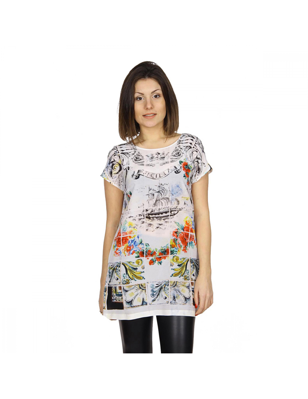Dolce & Gabbana ladies top short sleeve F7Q08T FP150 X0800 - YuppyCollections