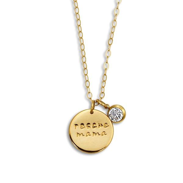 "Rescue Mama" Small 3/4" Coin with Crystal Necklac - YuppyCollections