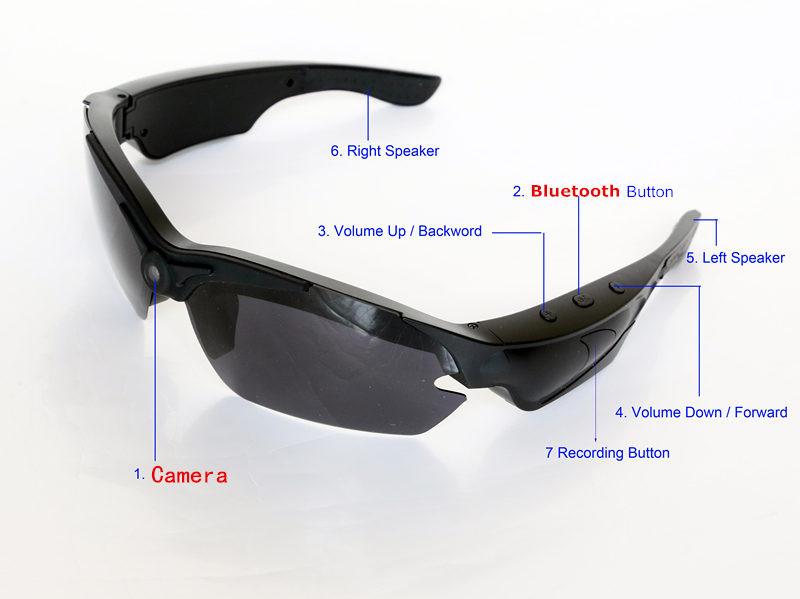 WDSP - Camera Polarized Sunglasses with Bluetooth, Speaker & Video - YuppyCollections