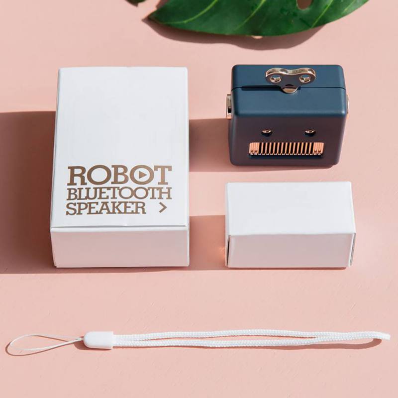 Mini Retro Robot Bluetooth Speaker with Microphone - YuppyCollections