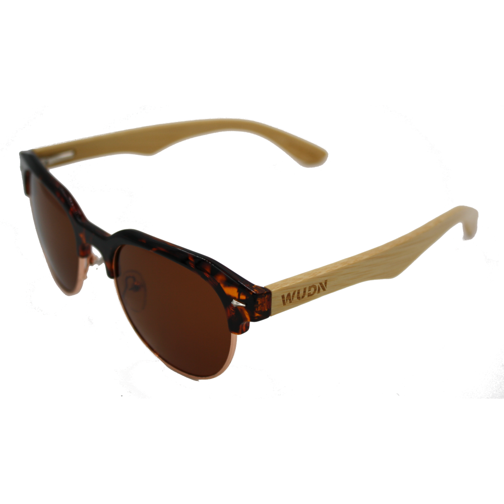 Men & Women's Round Bamboo Vintage Sunglasses - Polarized Lenses - YuppyCollections