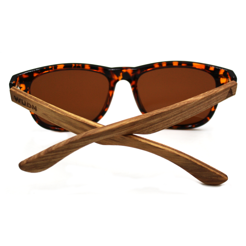 Men & Women's Handmade Zebra Wood Tortoise Sunglasses - Brown Polarized Lenses - YuppyCollections