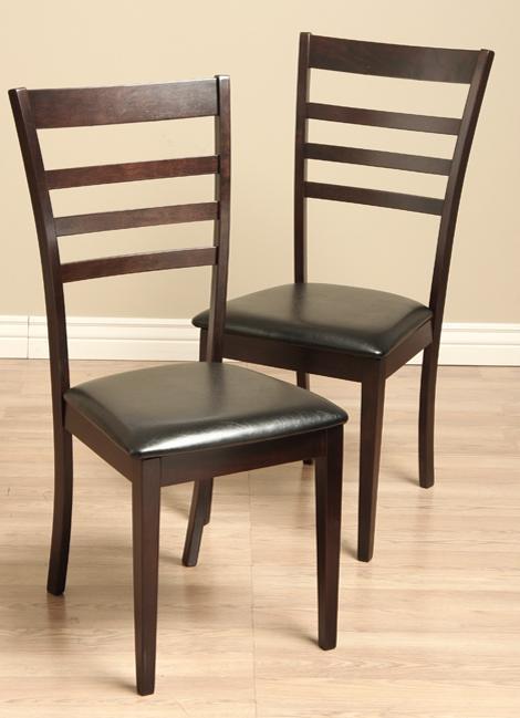Crystal Leather Dining Room Chairs (Set of 2) - YuppyCollections