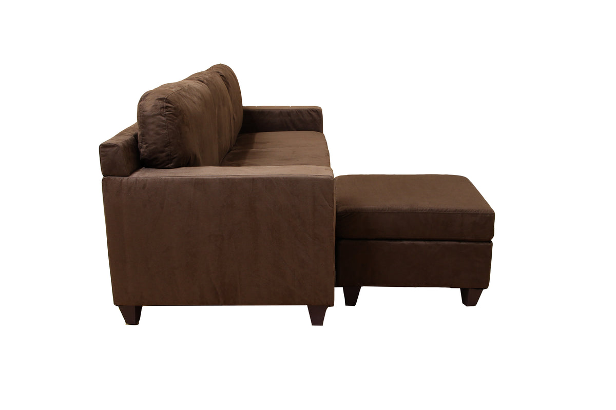 ACME Vogue Sectional Sofa, Chocolate MicrofiberACME Vogue Sectional Sofa, Chocolate Microfiber - YuppyCollections