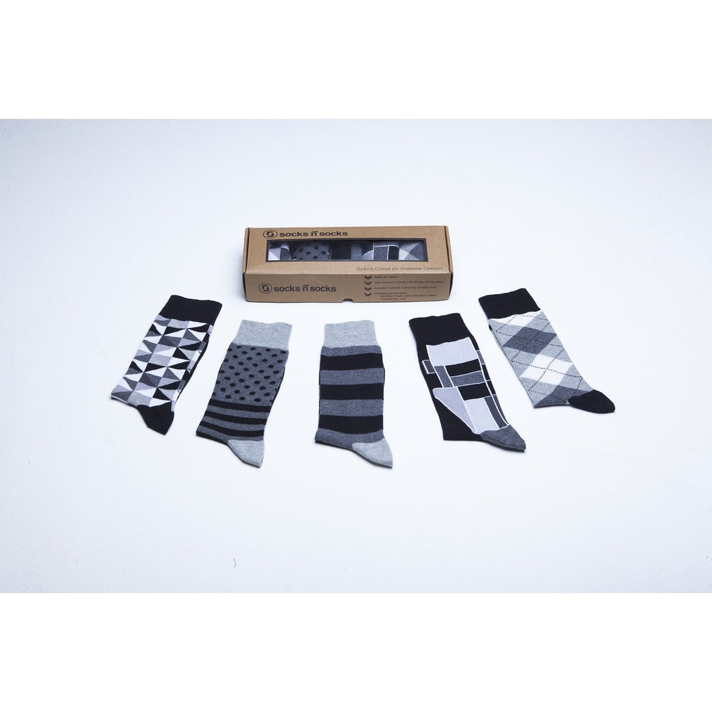 Men's 5-Pair Fun Mix Socks-3038 - YuppyCollections