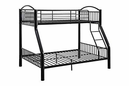 78" X 56" X 67" Twin Over Full Black Bunk Bed