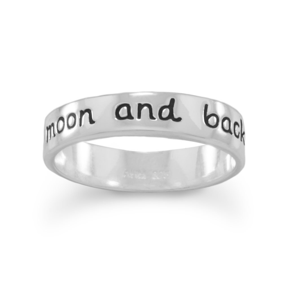 "Love you to the moon and back" Ring - YuppyCollections