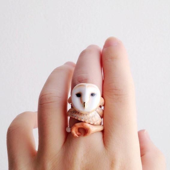 Mary Lou Owl Ring - YuppyCollections