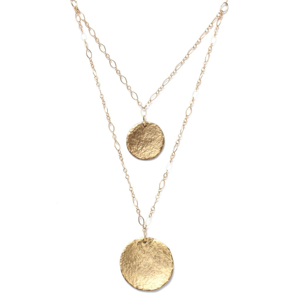 Double Strand Coin Necklace - YuppyCollections