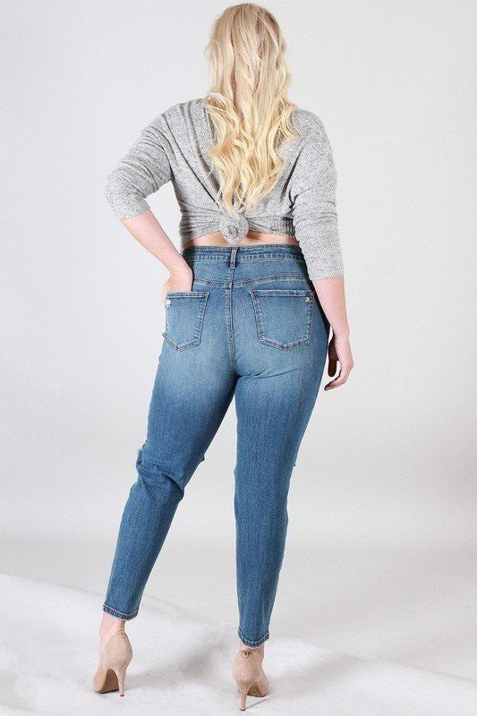 High Rise Destroyed Skinny Jeans - YuppyCollections