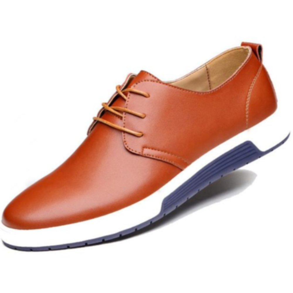 Mens Casual Daily Lace up Leather Shoes - YuppyCollections