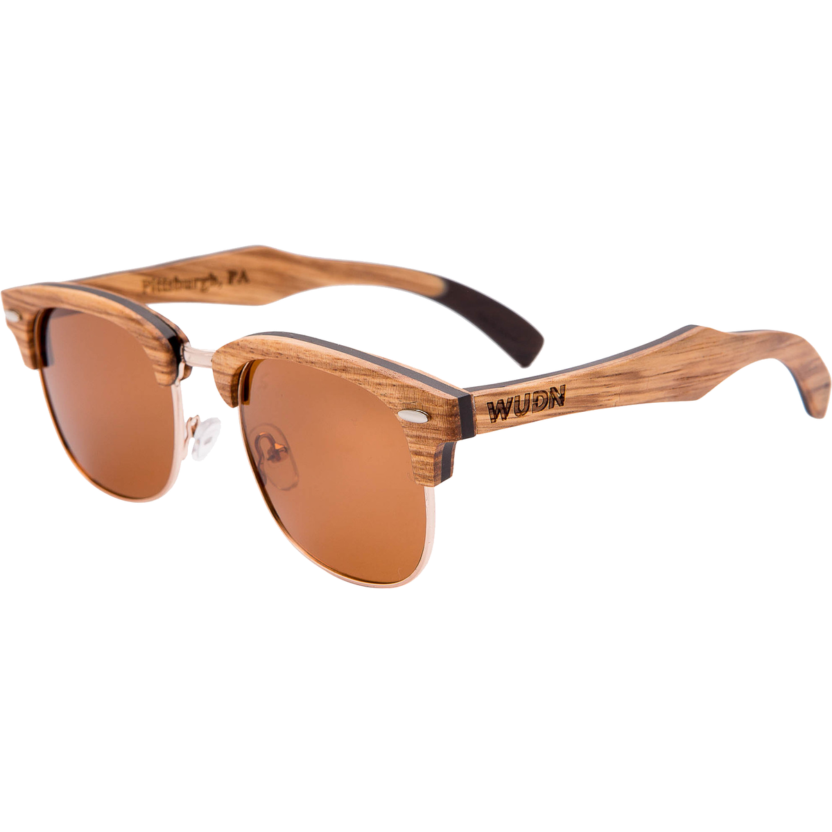 Men's & Women's Brown Handcrafted Vintage Wood Sunglasses - Brown Polarized Lenses - YuppyCollections