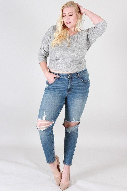 High Rise Destroyed Skinny Jeans - YuppyCollections