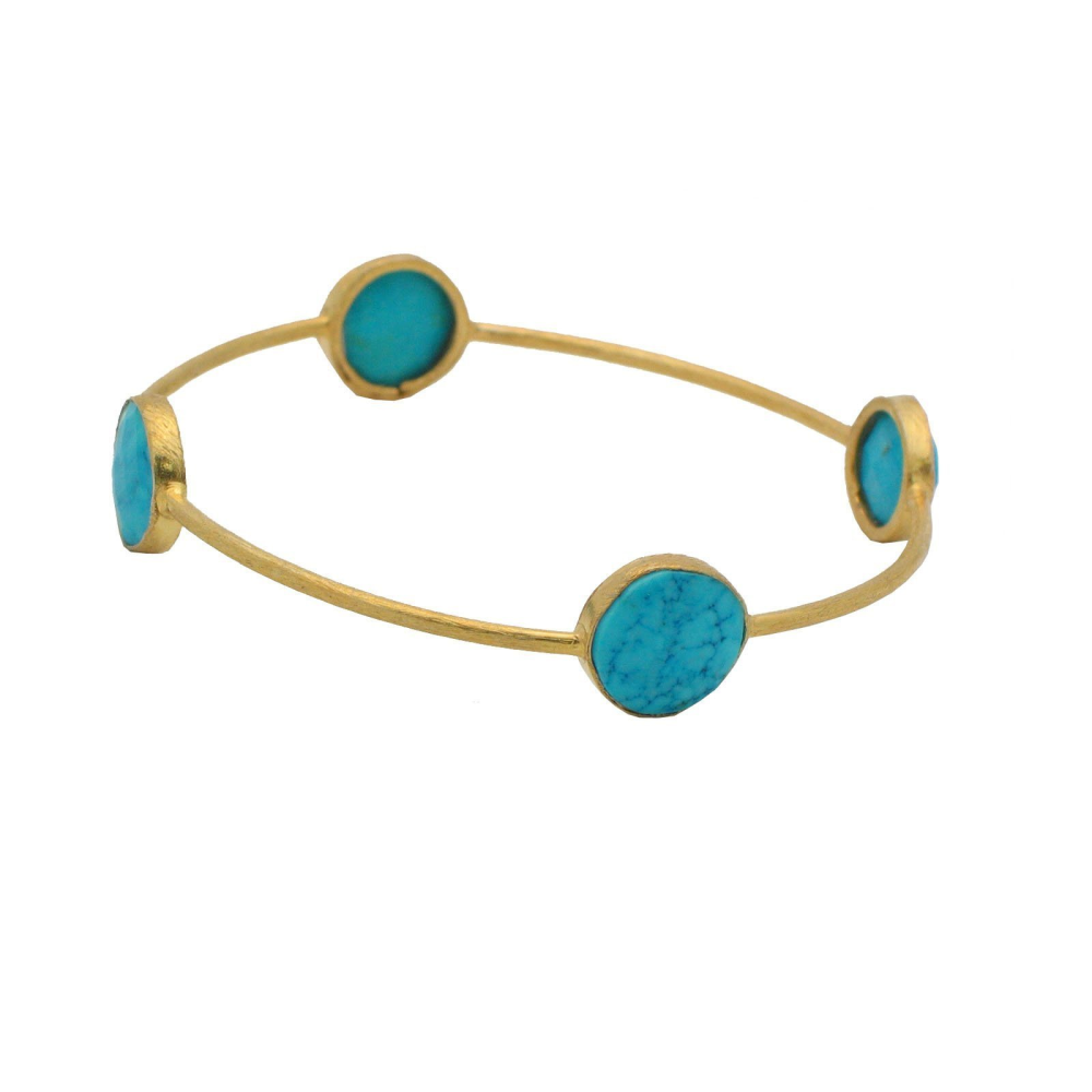 Golden Turquoise Bangle - YuppyCollections