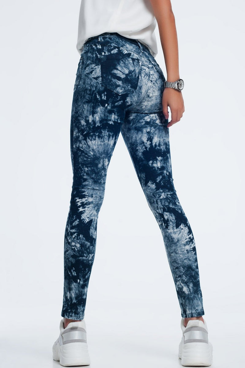 Blue Tinted Slim Pants - YuppyCollections