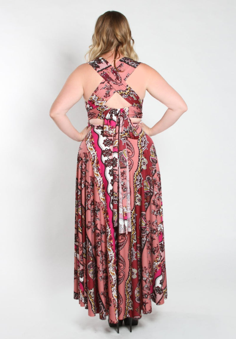 Eternity Convertible Printed Maxi Dress - YuppyCollections