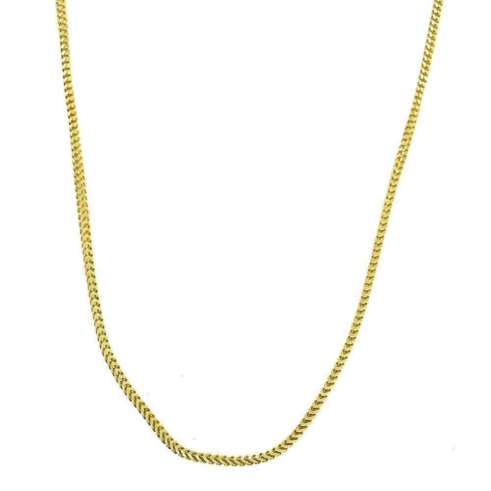 .925 Sterling Silver 1MM Franco Chain Gold - YuppyCollections