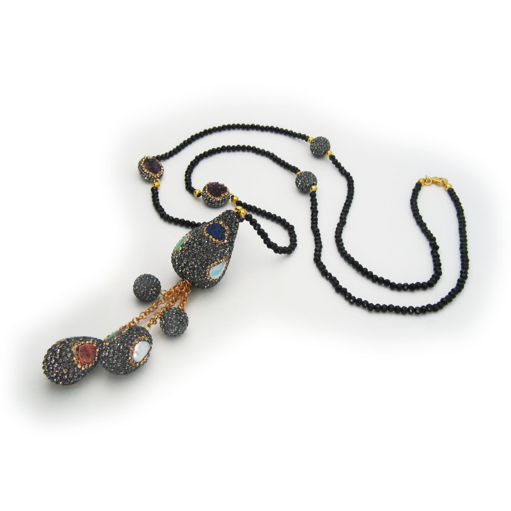 Natural Stones Black Necklace - YuppyCollections