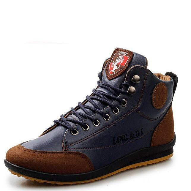 Mens Leisure Lace Up Sneaker Boots - YuppyCollections