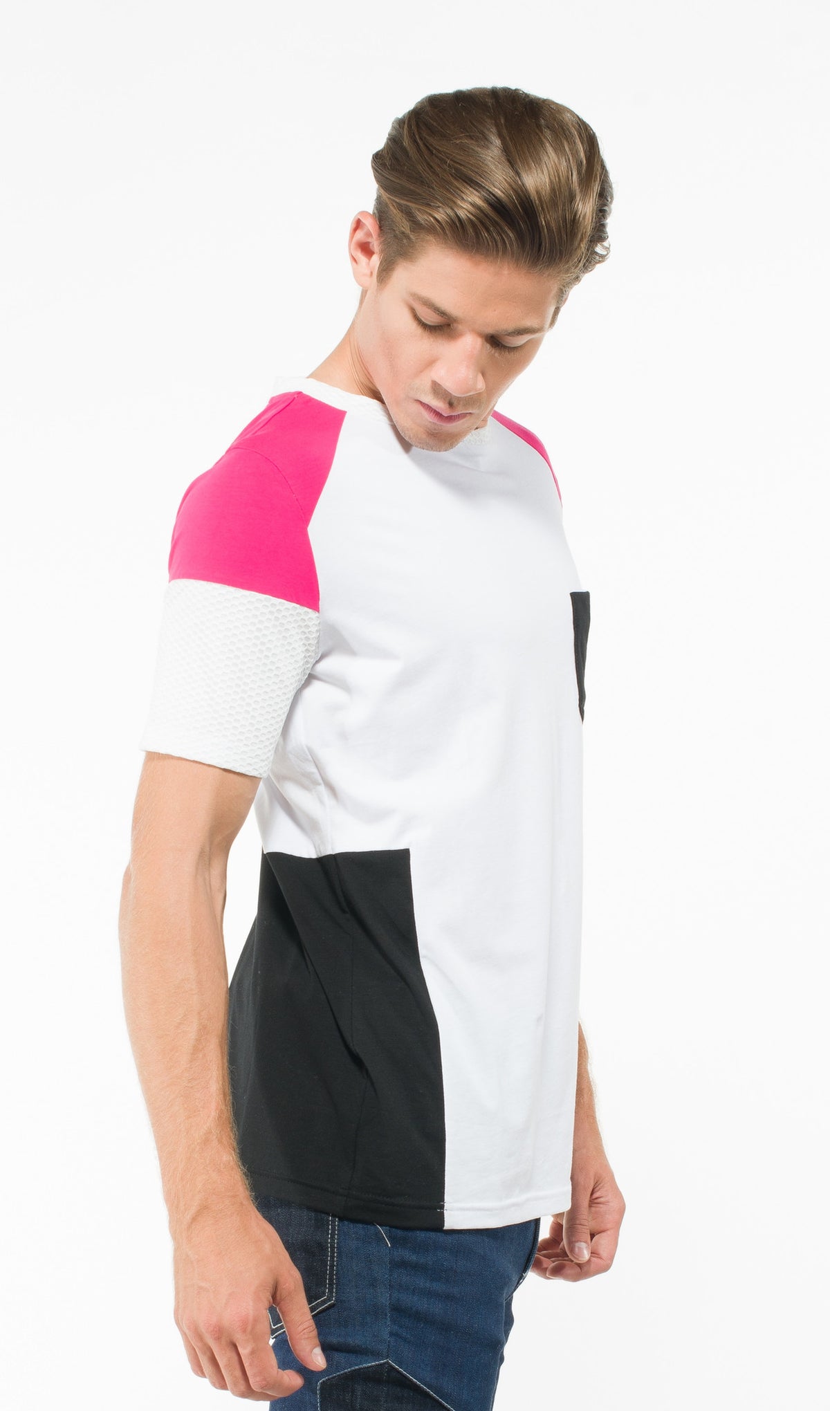 Men's color Blocking T-Shirt - YuppyCollections